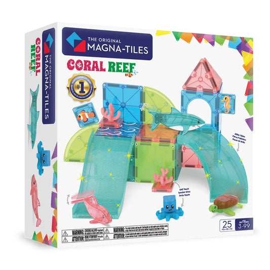 Magnetic Building Set 25-Piece: Coral Reef, Magna-Tiles