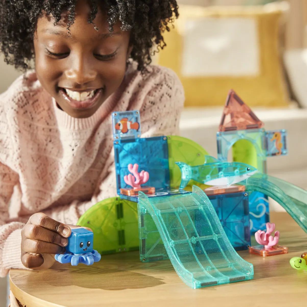 Magnetic Building Set 25-Piece: Coral Reef, Magna-Tiles