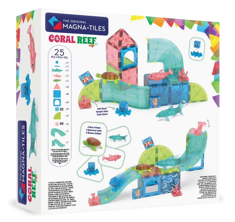 Magnetic Building Set 25-Piece: Coral Reef, Magna-Tiles
