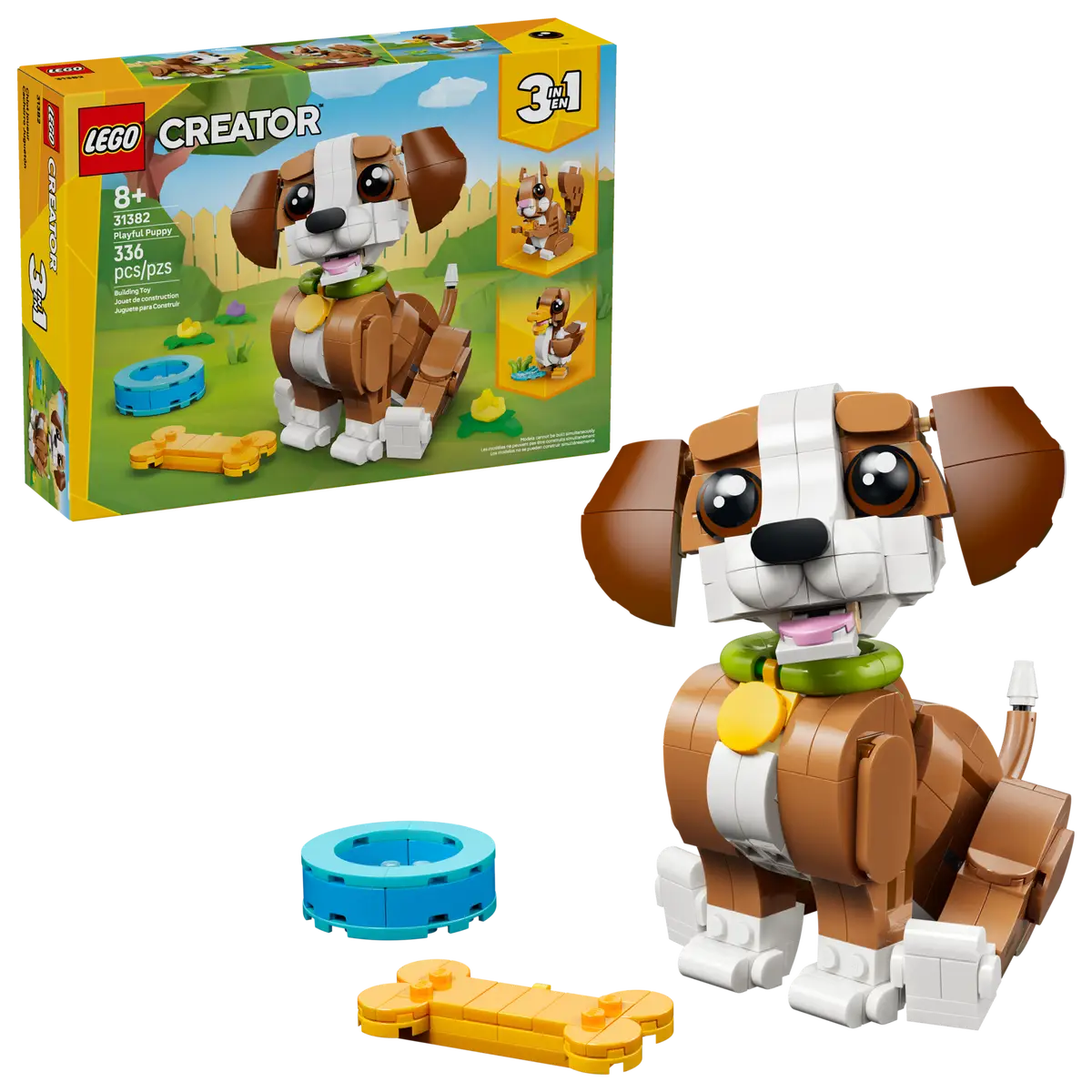 Cute Animals: Playful Puppy Dog 31382, Lego Creator 3-in-1