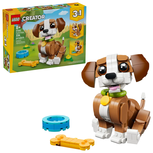 Cute Animals: Playful Puppy Dog 31382, Lego Creator 3-in-1