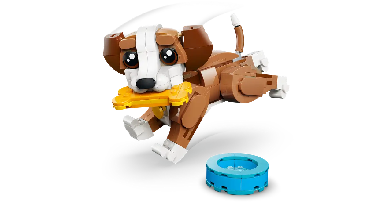 Cute Animals: Playful Puppy Dog 31382, Lego Creator 3-in-1