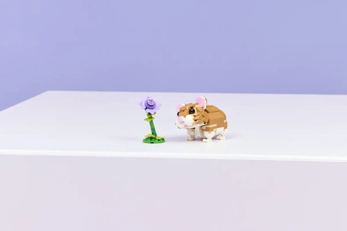 Cute Hamster with a Flower 31376, Lego Creator 3-in-1
