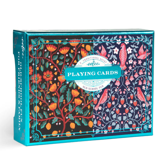 Birds and Flowers Gilded Playing Cards, eeBoo