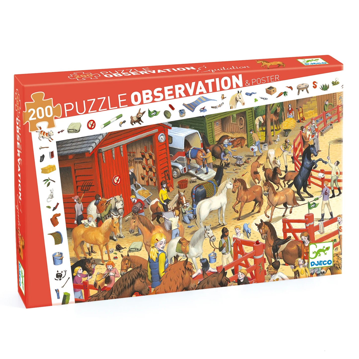 Djeco Puzzles observation Horse-riding - 200 pcs - FSC MIX
