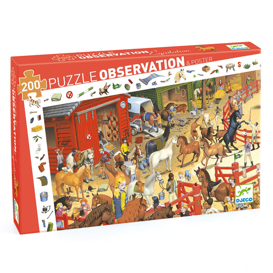 Djeco Puzzles observation Horse-riding - 200 pcs - FSC MIX