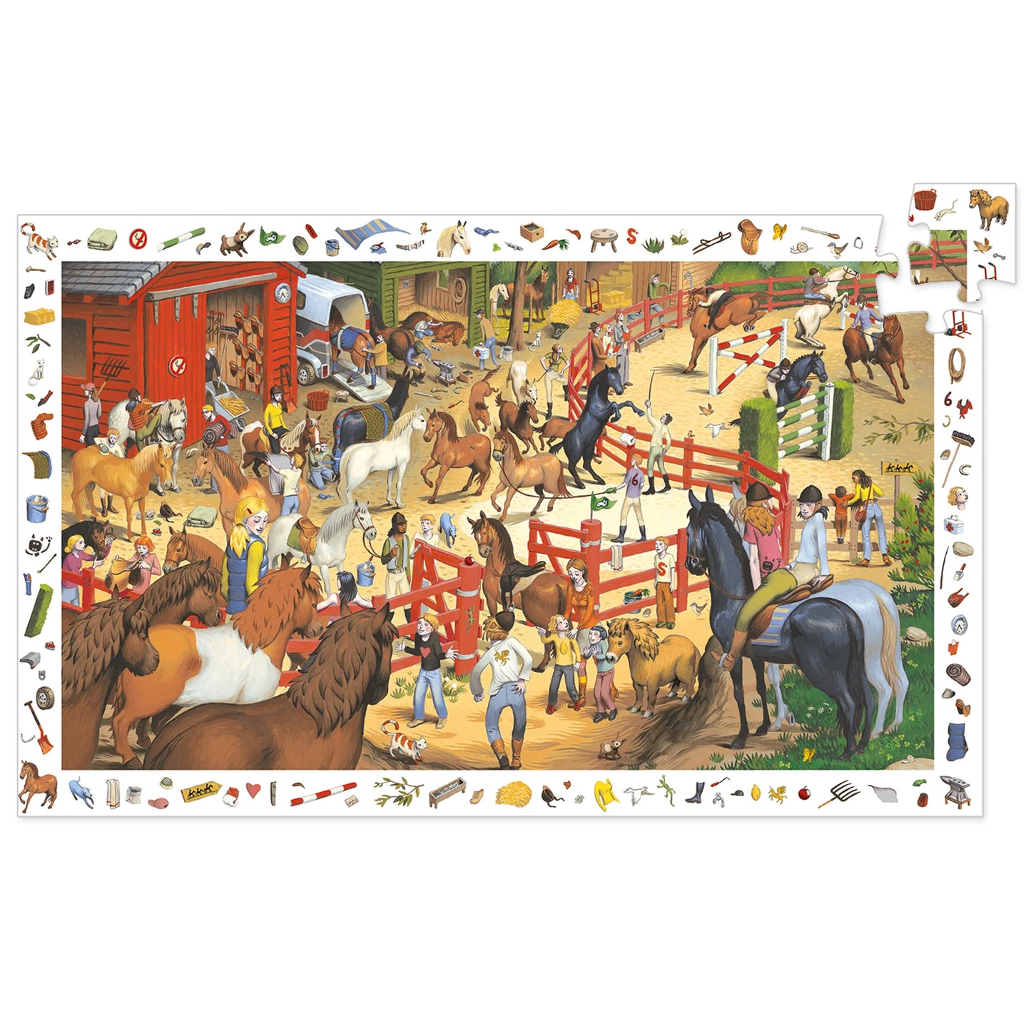 Djeco Puzzles observation Horse-riding - 200 pcs - FSC MIX