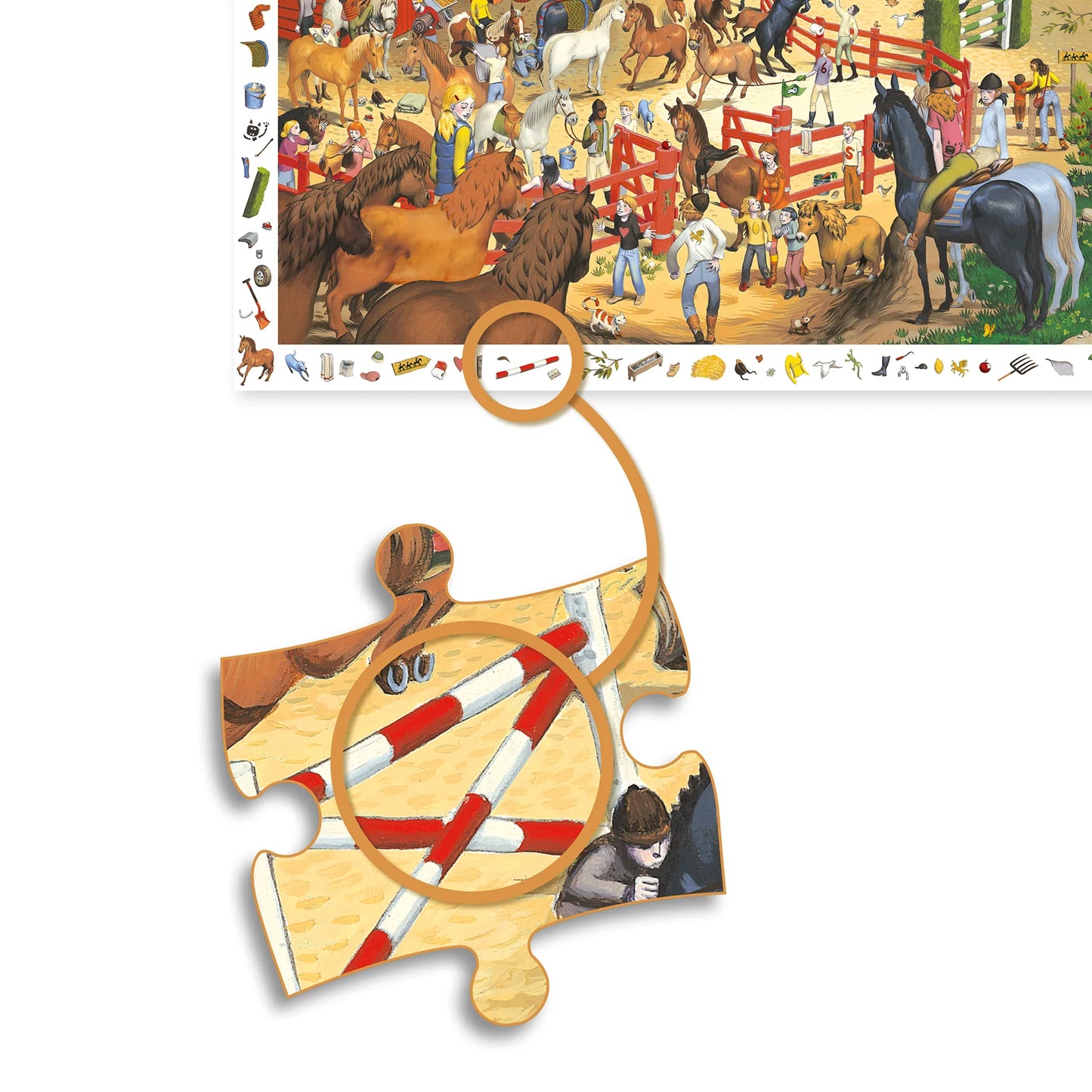 Djeco Puzzles observation Horse-riding - 200 pcs - FSC MIX