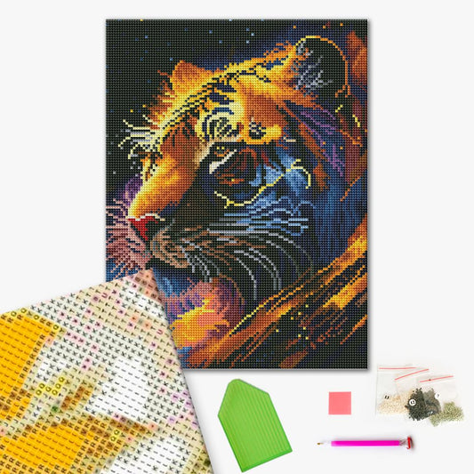 Tiger zodiac Diamond painting, Brushme