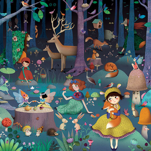 Enchanted Forest, Observation Puzzle 100 Pieces, 5+, Hidden Details Woodland Scene