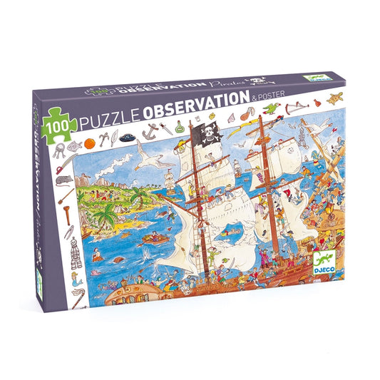 Puzzles observation Pirates - 100 pcs - FSC MIX, Djeco
