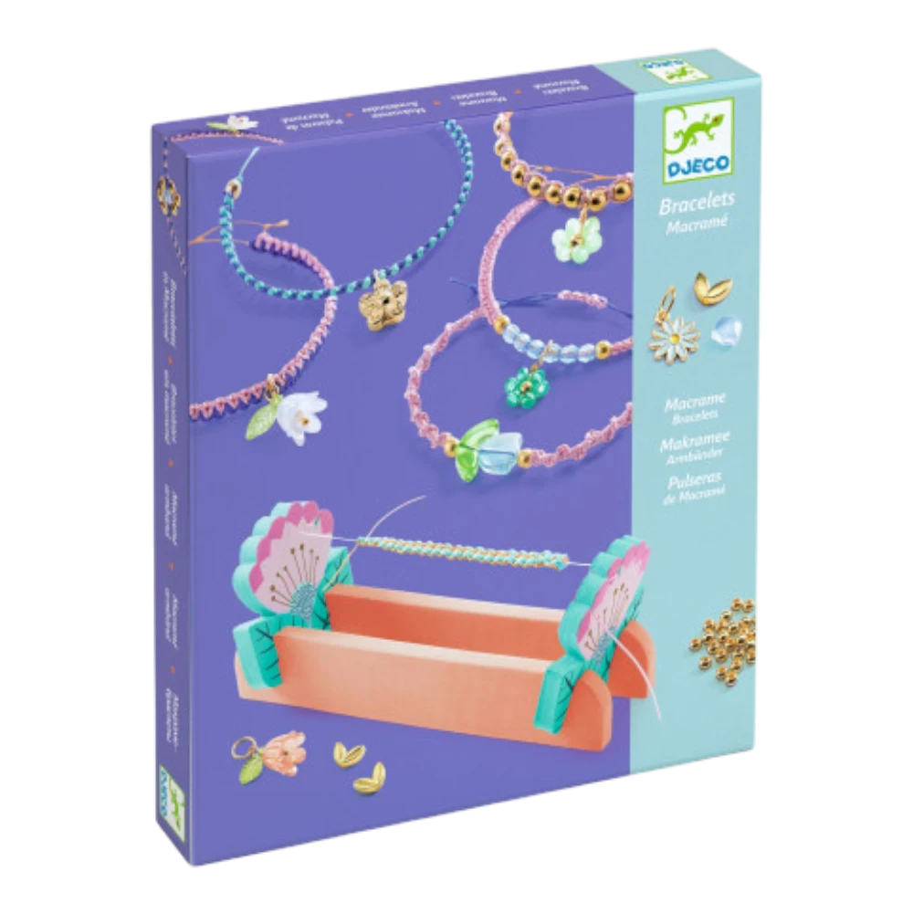 DIY Jewelry Kit 8+: Blue Macramé Bracelets, Djeco