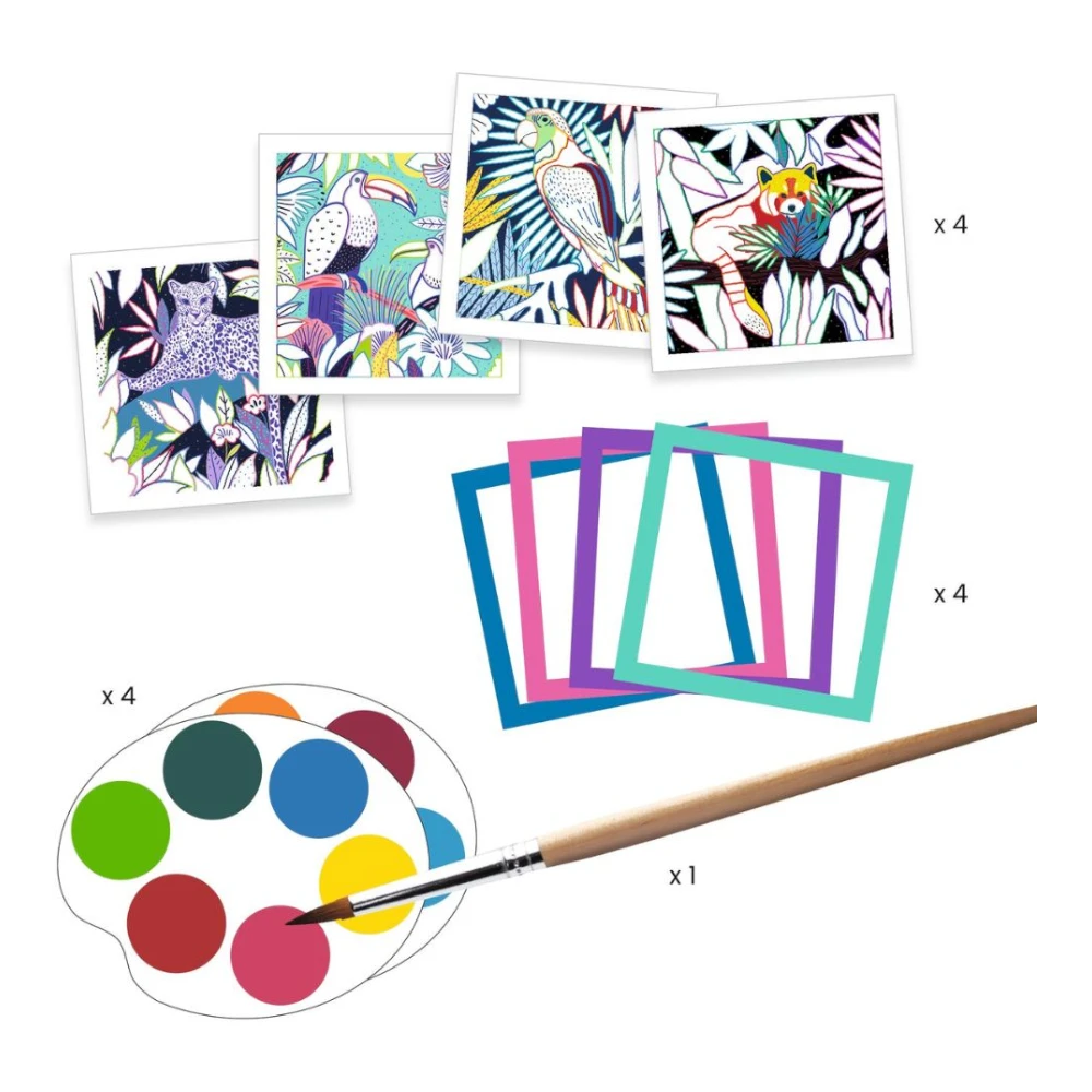 Paint by Number Set 5+: Selva Jungle, Djeco