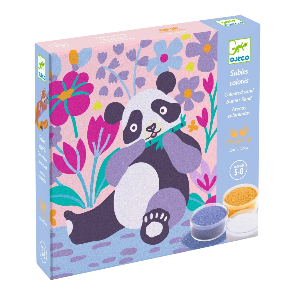 Sand Art Set 5+: Velvety Paws Animals, Djeco