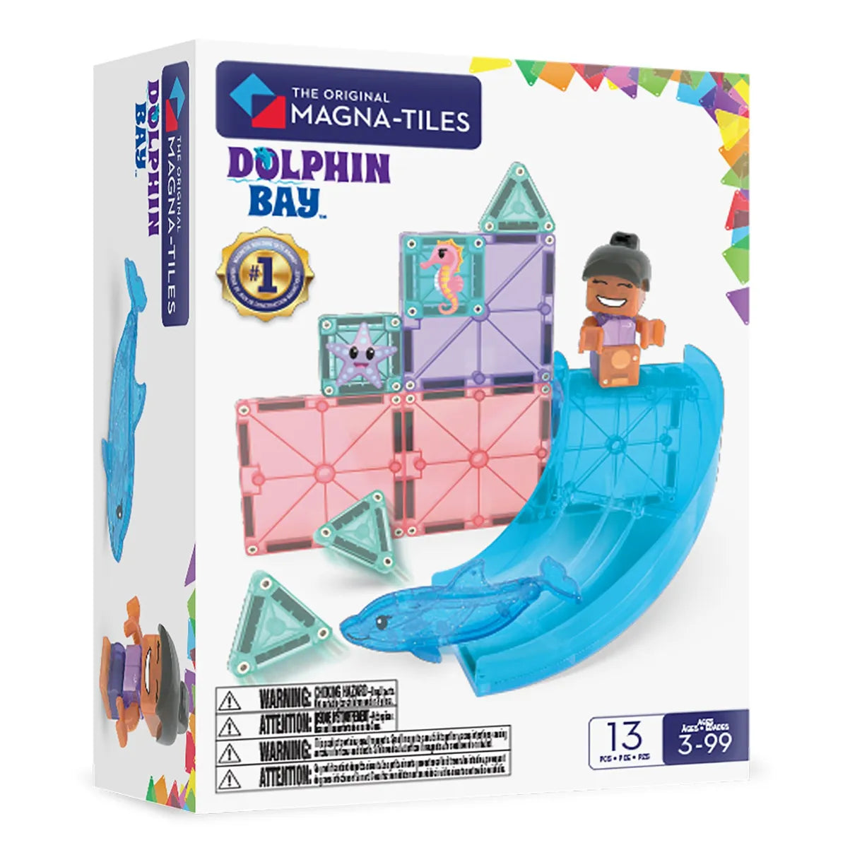 Magnetic Building Set 13-Piece: Dolphin Bay, Magna-Tiles