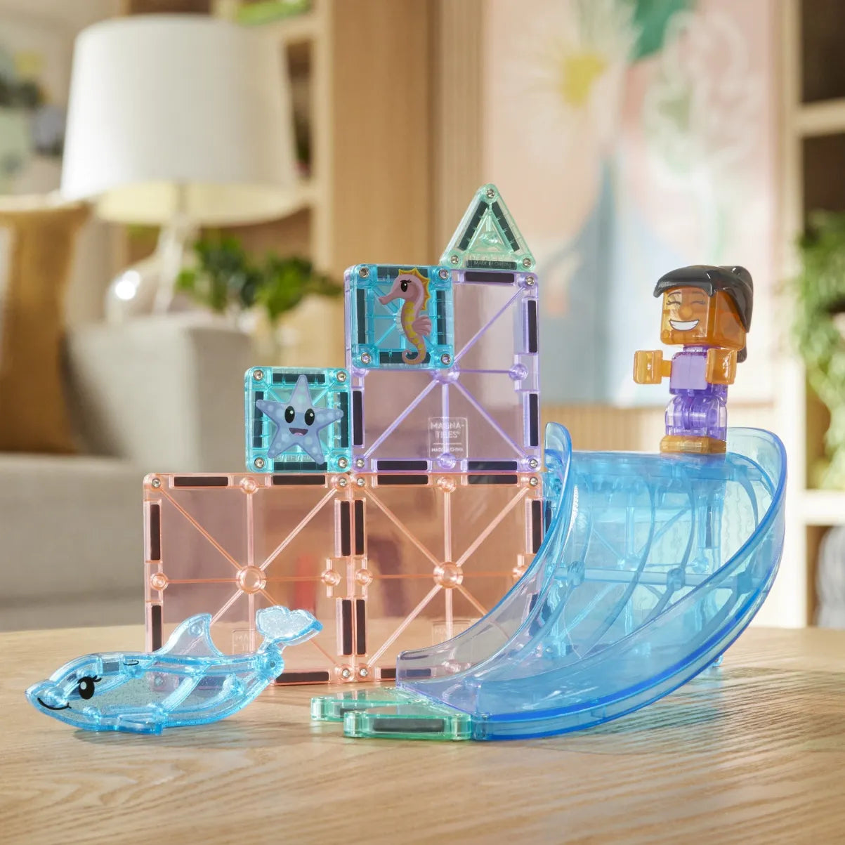 Magnetic Building Set 13-Piece: Dolphin Bay, Magna-Tiles