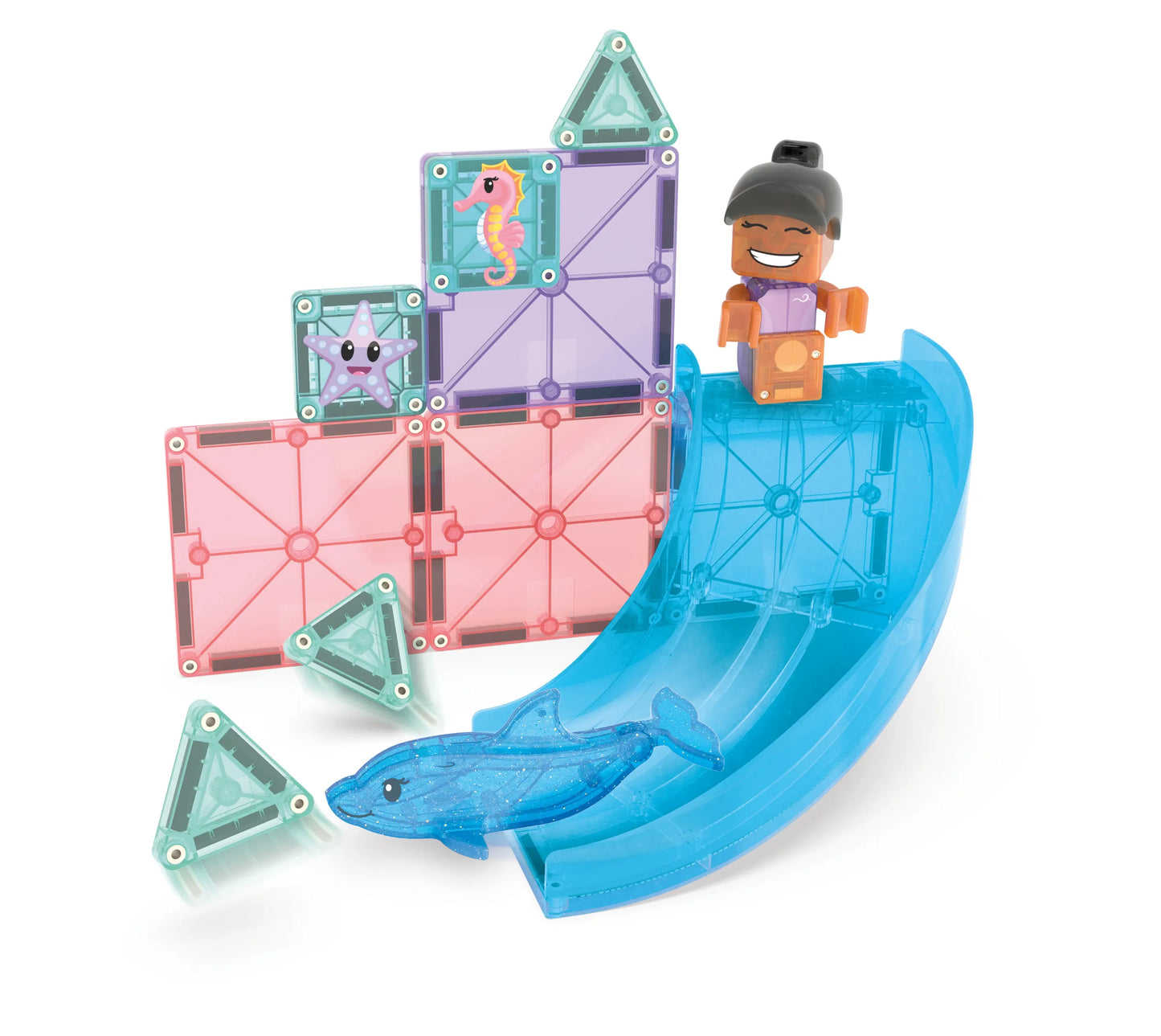 Magnetic Building Set 13-Piece: Dolphin Bay, Magna-Tiles