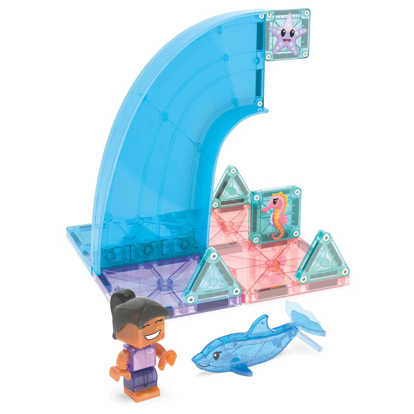 Magnetic Building Set 13-Piece: Dolphin Bay, Magna-Tiles