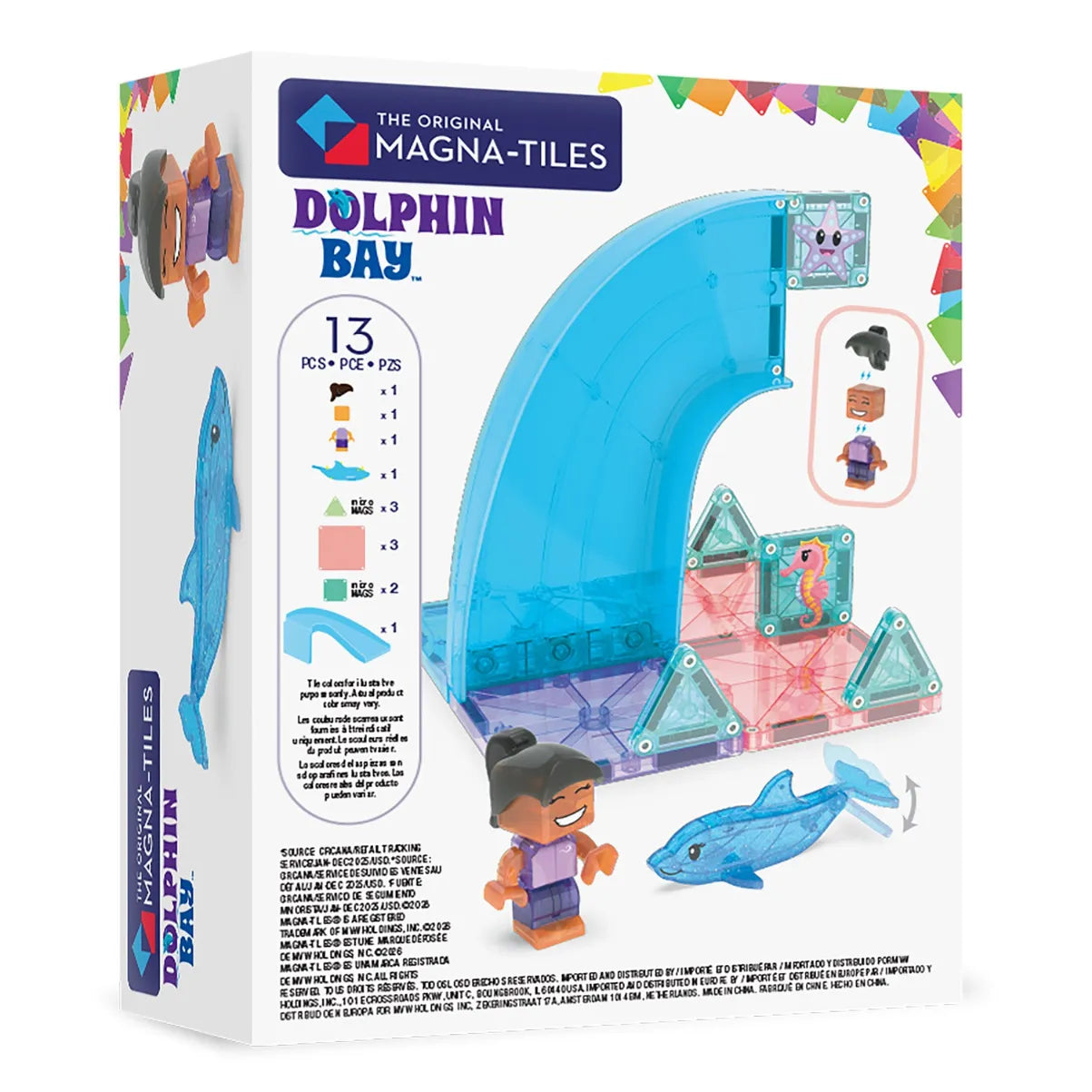Magnetic Building Set 13-Piece: Dolphin Bay, Magna-Tiles