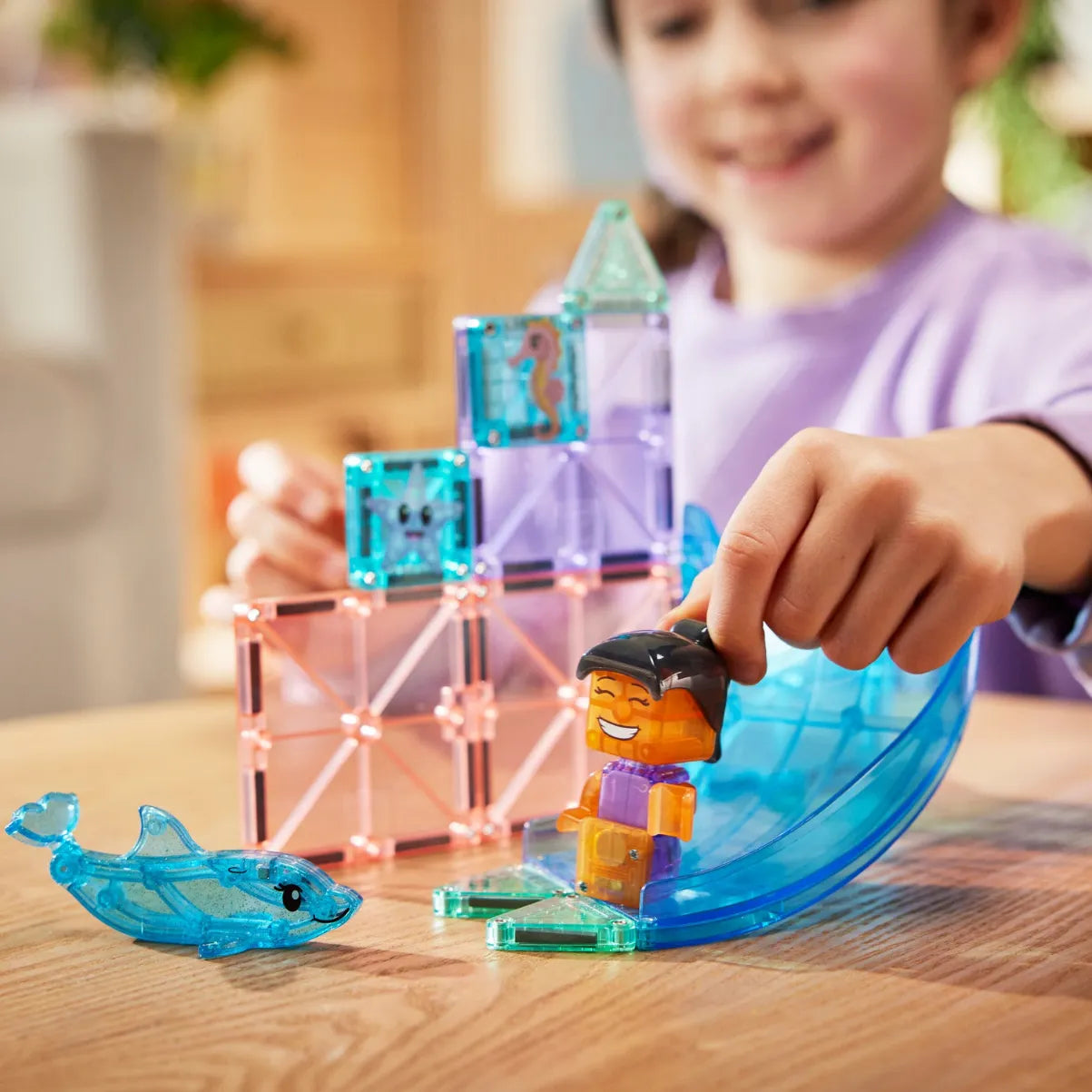 Magnetic Building Set 13-Piece: Dolphin Bay, Magna-Tiles