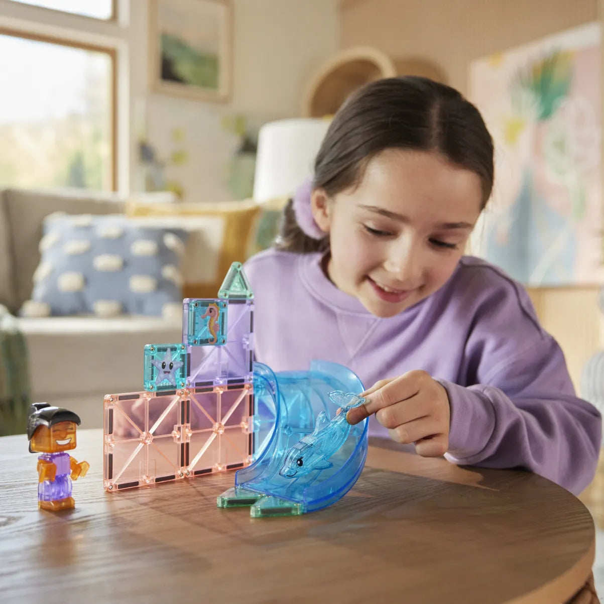 Magnetic Building Set 13-Piece: Dolphin Bay, Magna-Tiles