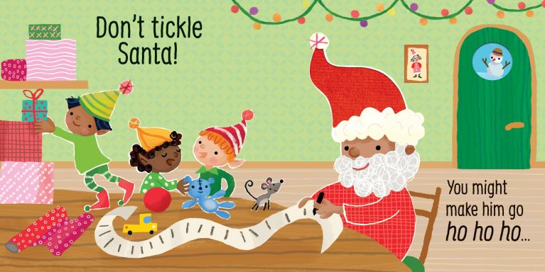 Sensory book: Don't Tickle Santa!, Usborne