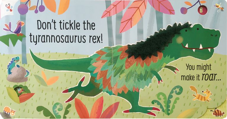 Sensory book: Don't Tickle The Dinosaur!, Usborne