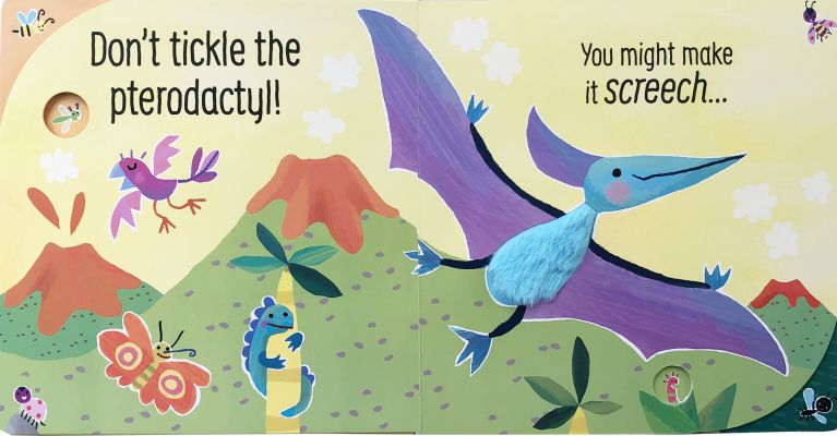 Sensory book: Don't Tickle The Dinosaur!, Usborne