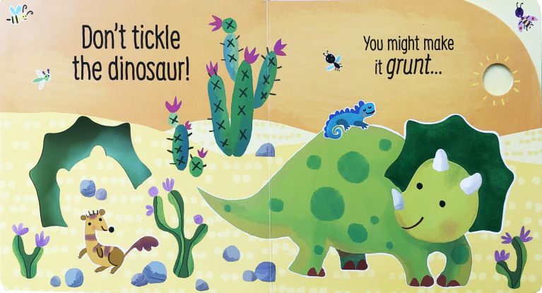 Sensory book: Don't Tickle The Dinosaur!, Usborne