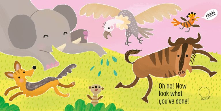 Sensory book: Don't Tickle The Elephant!, Usborne