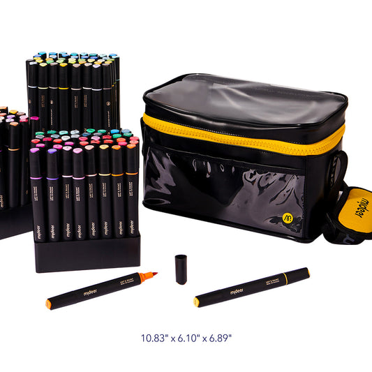 Dual Tip oily Marker 120 Colors with bag