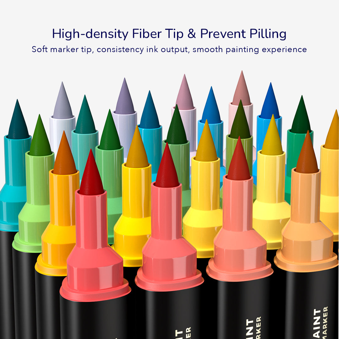 Dual Tip oily Marker 120 Colors with bag