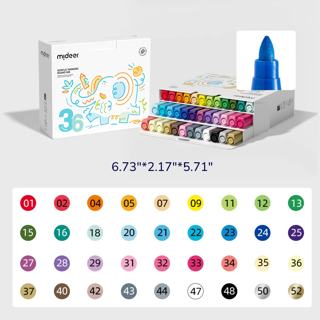 Acrylic markers ultra -round nib36