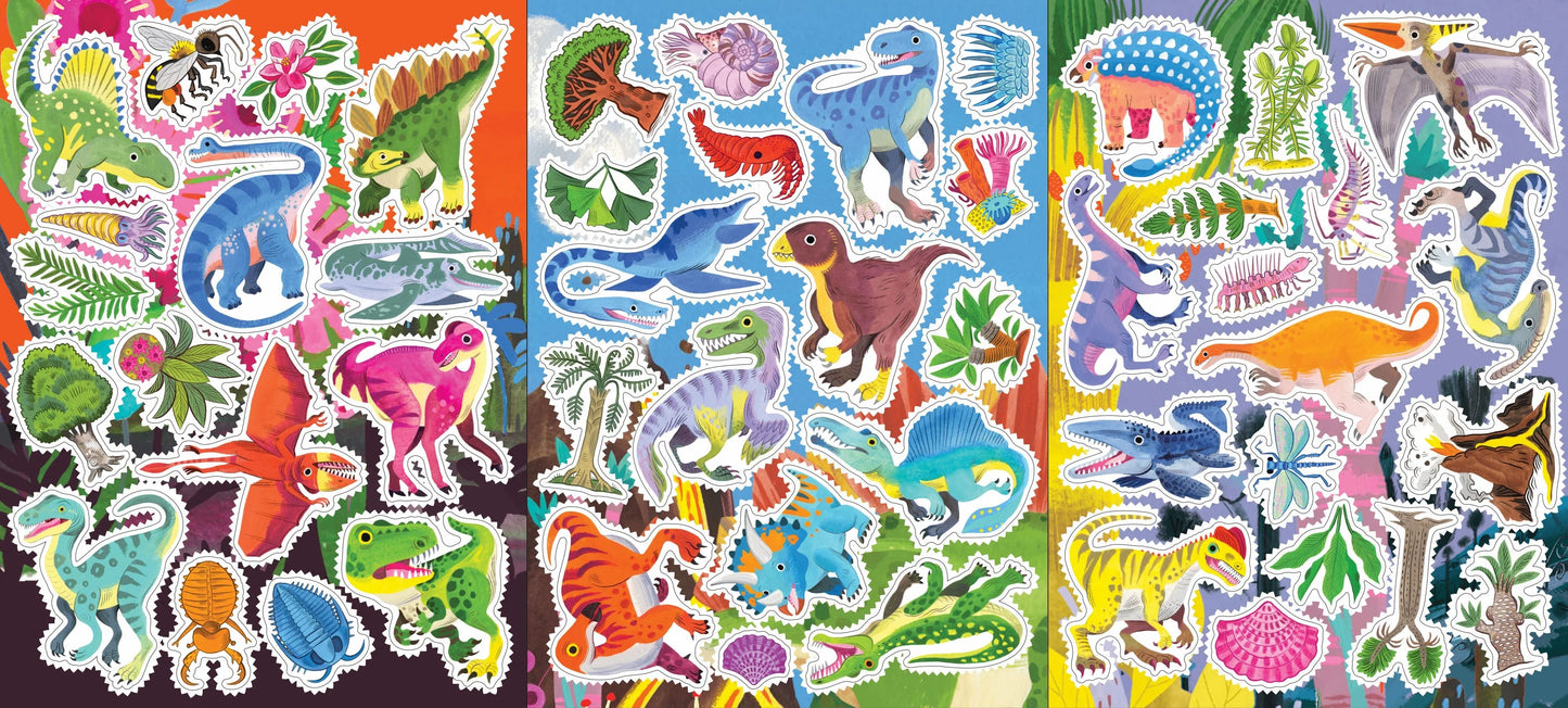 EEBOO LEARN TO DRAW DINOSAURS WITH STICKERS