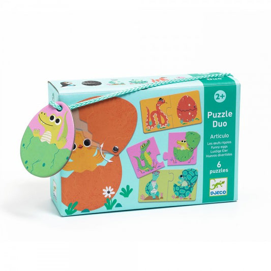 Djeco DUO-Puzzle Funny eggs