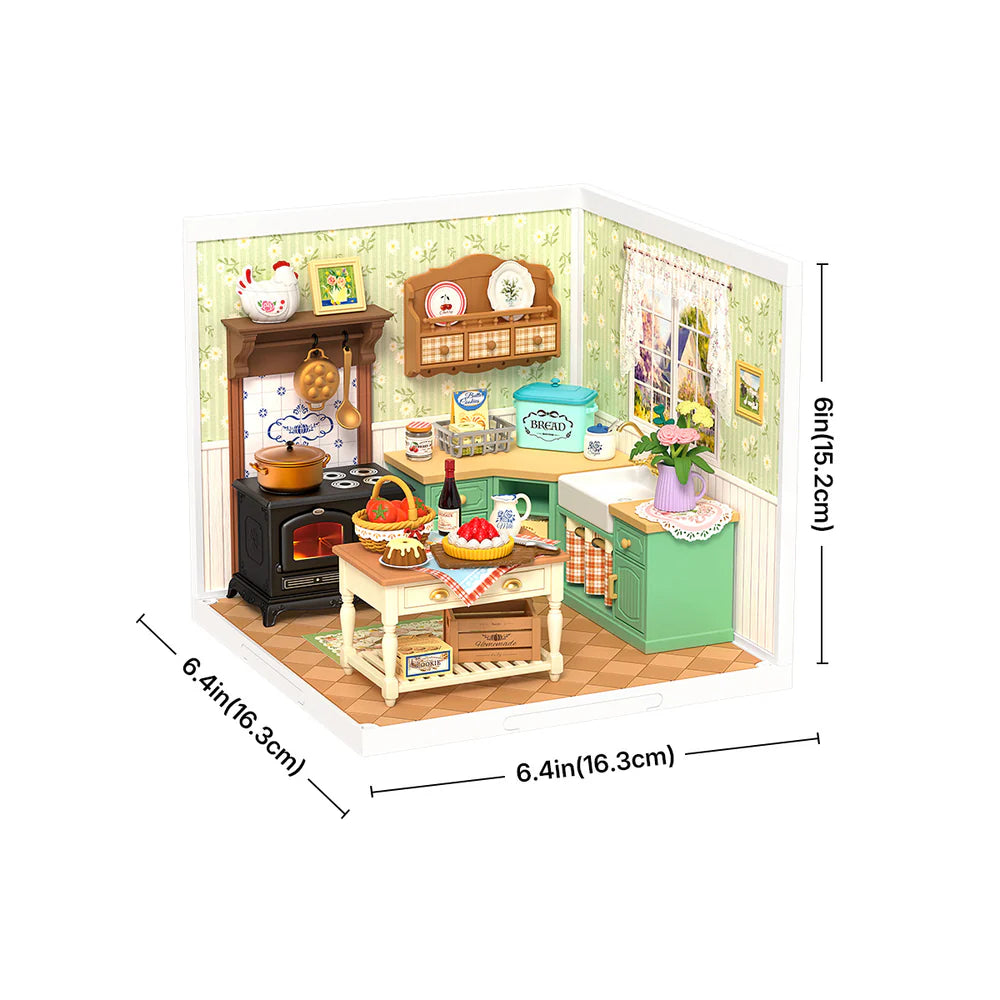 DIY Miniature House: Farmhouse Kitchen DW024, Rolife