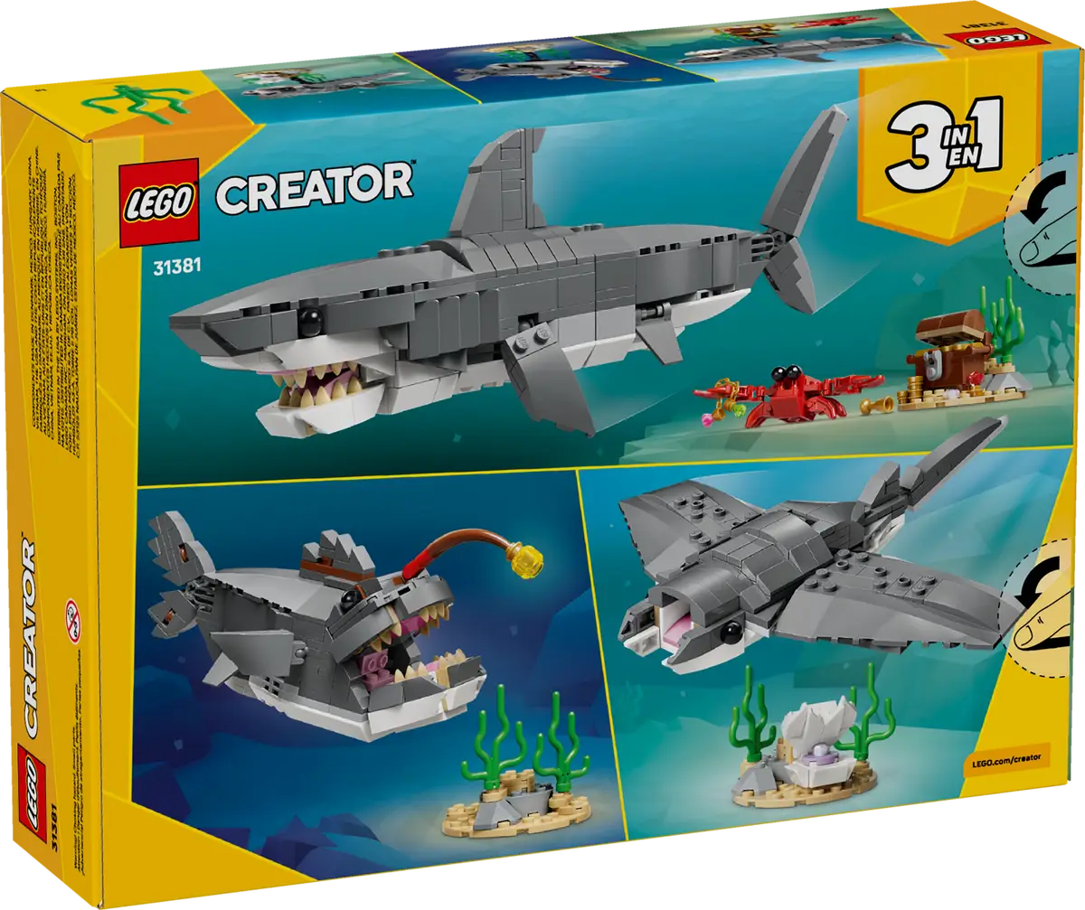 Fierce Shark with a Treasure Chest 31381, Lego Creator 3-in-1