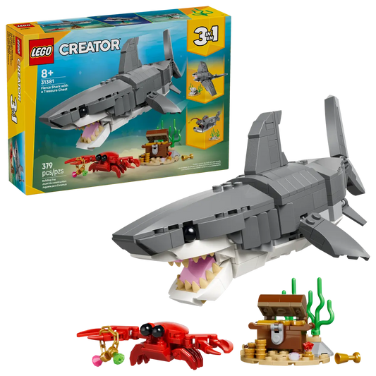 Fierce Shark with a Treasure Chest 31381, Lego Creator 3-in-1