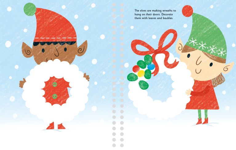 Fingerprint Activities Santa's Workshop, Usborne