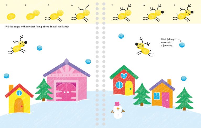 Fingerprint Activities Santa's Workshop, Usborne