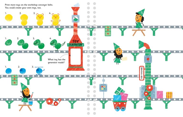 Fingerprint Activities Santa's Workshop, Usborne