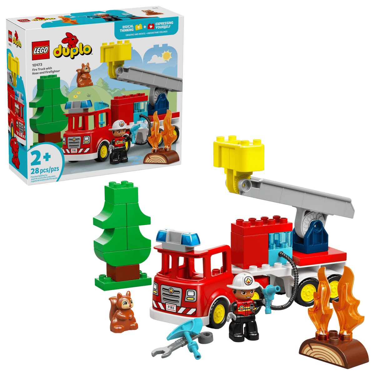 Fire Truck with Hose and Firefighter 10473, Lego DUPLO
