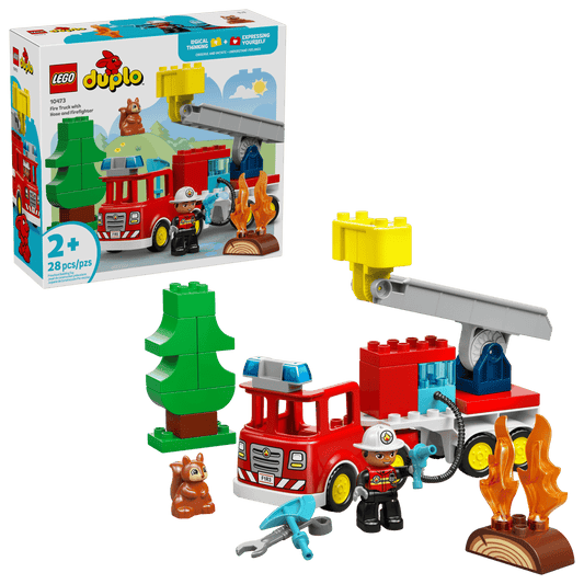Fire Truck with Hose and Firefighter 10473, Lego DUPLO