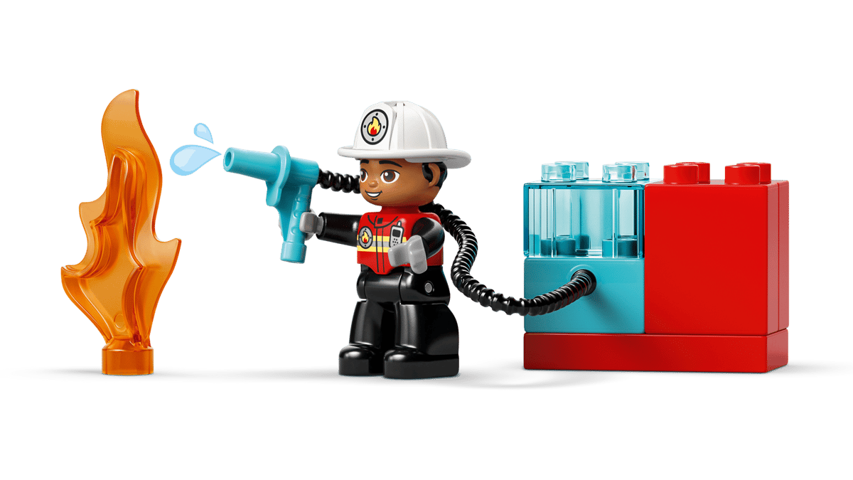 Fire Truck with Hose and Firefighter 10473, Lego DUPLO