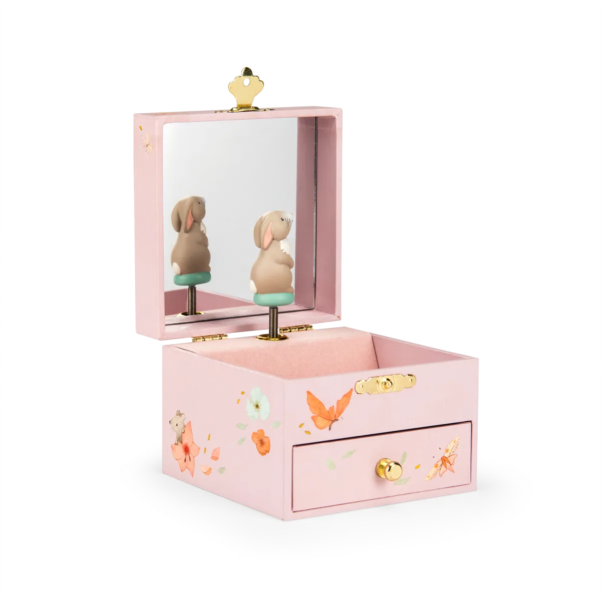 Fleur the Rabbit Musical Jewellery Box for 3+: Les Rosalies, Moulin Roty