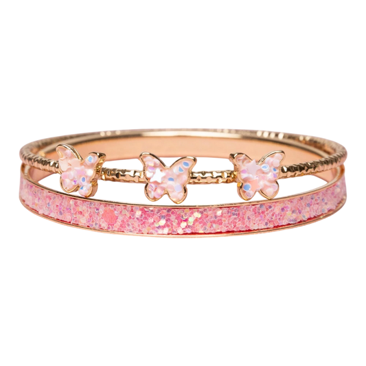 Bracelet Set 2 pcs: Boutique Chic Butterfly Bangles, Great Pretenders