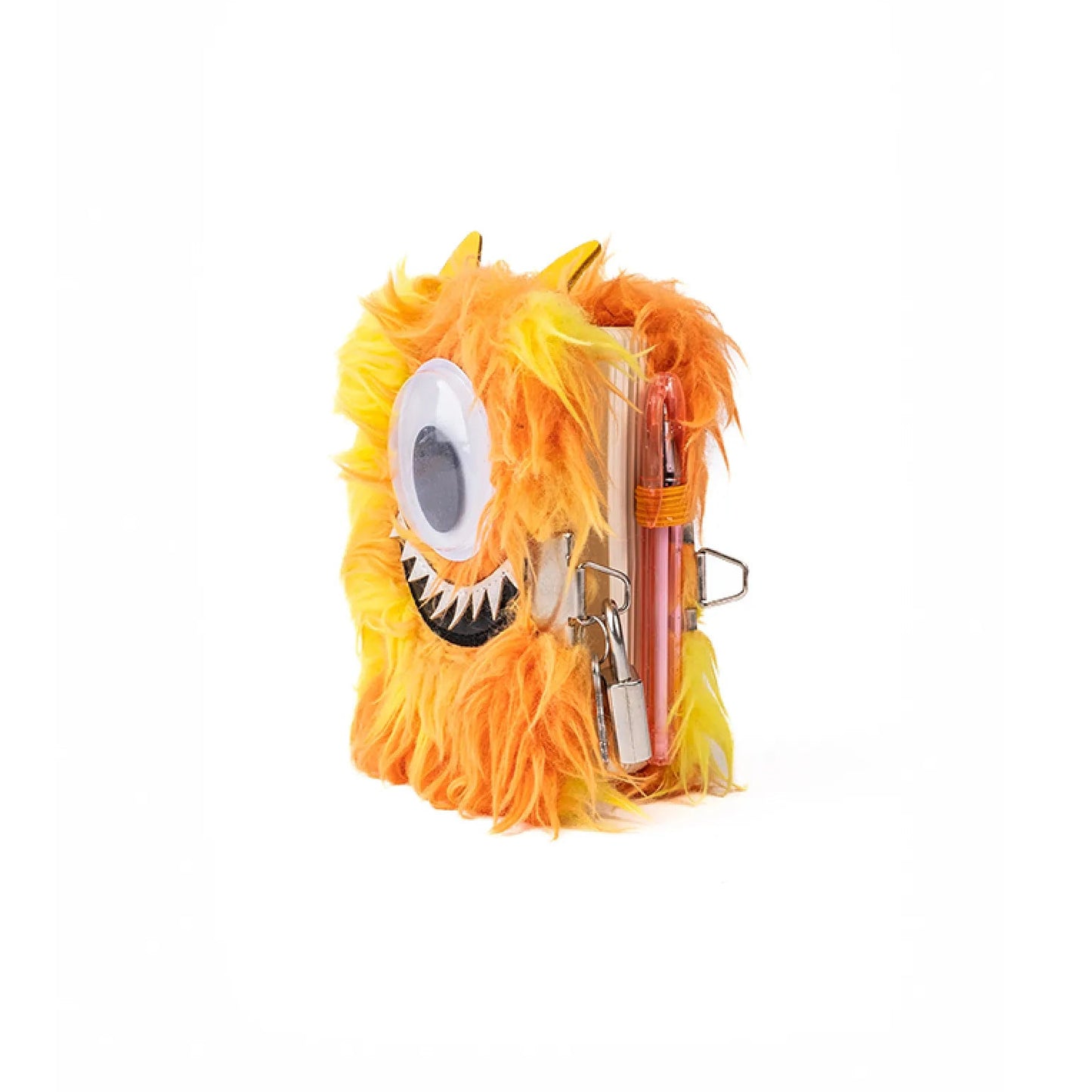 Furry Friends Giggle the Monster, Journal with Lock and Pen, For Kids 3+