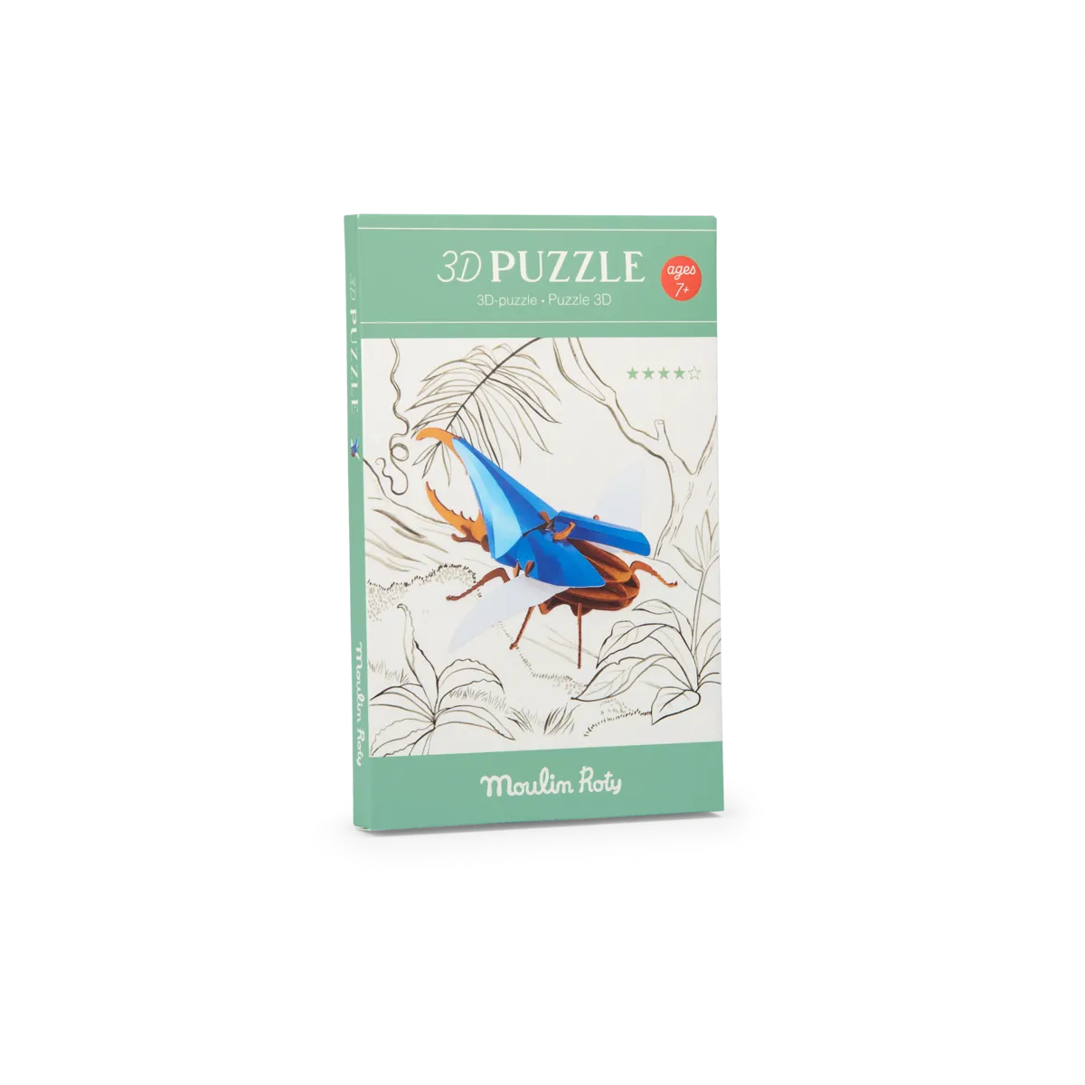 Hercules Beetle 3D Puzzle for 3+: Tout Autour du Monde, Moulin Roty