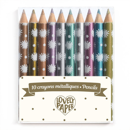 Djeco Pencils 10 Chichi mini metalic pencils - FSC MIX