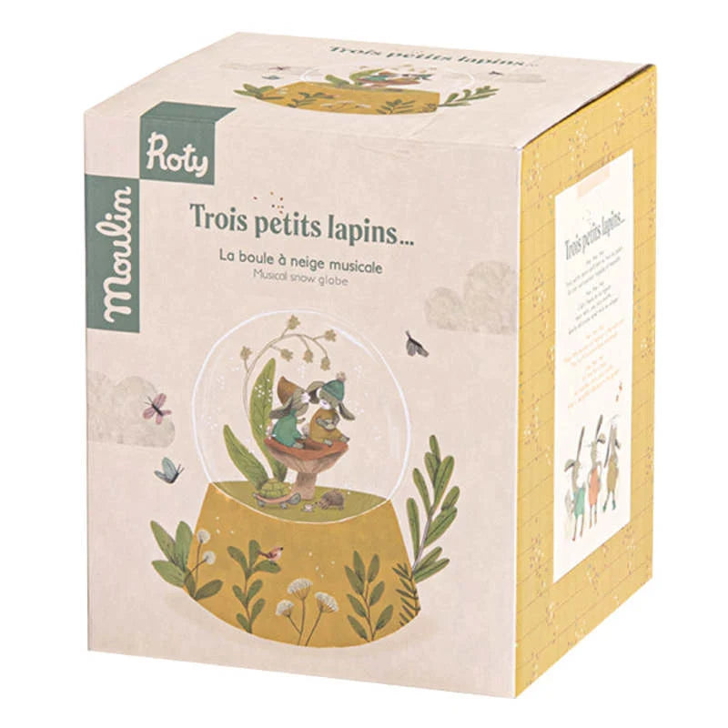 Musical snow globe, Trois Petits Lapins